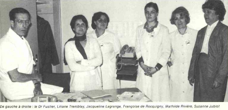 Dr FUSTIER père, TREMBLAY, LAGRANGE, ROCQUIGNY, RIVIERE JUBLOT (années 1970)