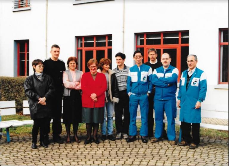 Groupe EQT CLEMENT Simone NALLET JM MOREL Patrick (annéée 1990).