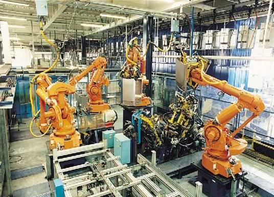 Ligne robot  de soudure des habillages